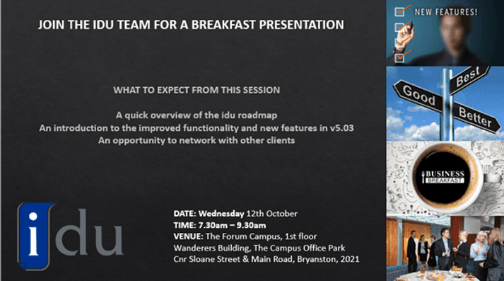 Come meet the IDU team in Johannesburg